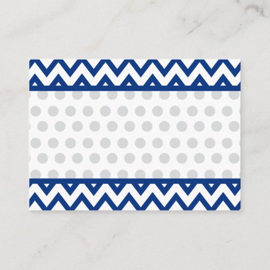 エレファントネイビーブルーグレイおむつラッフルチケット エンクロージャーカード (裏面)