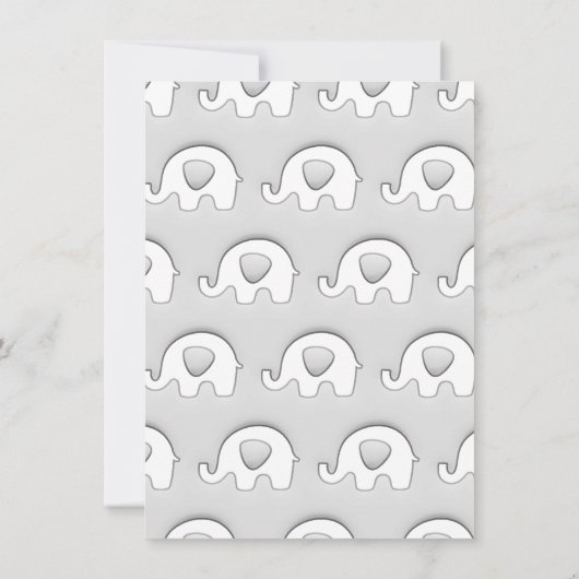 エレファントネックレスディスプレイカードブラウン 招待状 (裏面)