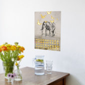 エレファントノマドモダンプリント 箔ポスター (レイダウン (キッチン))