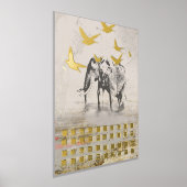 エレファントノマドモダンプリント 箔ポスター (レイダウン)