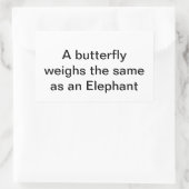 エレファントハンカマーアルトゥンクハウスと同じ蝶 長方形シール (バッグ)