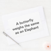 エレファントハンカマーアルトゥンクハウスと同じ蝶 長方形シール (封筒)