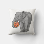エレファントバスケットボール選手バスケットボール クッション (裏面)