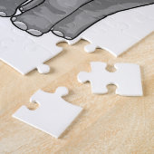 エレファントバスケットボール選手バスケットボール ジグソーパズル (側面)