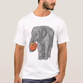 エレファントバスケットボール選手バスケットボール Tシャツ (正面)