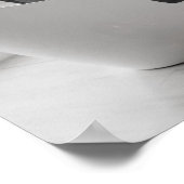 エレファントバスタブ白黒バスルーム ポスター (角)