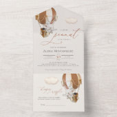 エレファントバルーンの赤ちゃんシャワーすべて一つの招待状 オールインワン招待状 (内側)