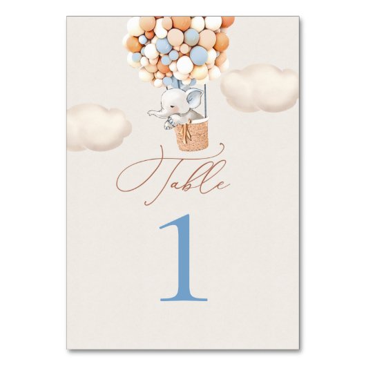エレファントバルーンテーブル番号 テーブルナンバー (正面)