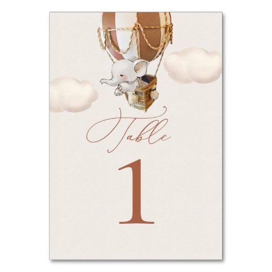 エレファントバルーンテーブル番号 テーブルナンバー (正面)