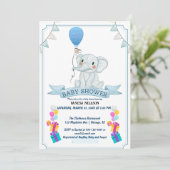 エレファントバルーンベビーバッシュ招待状 招待状 (スタンド正面)