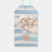 エレファントバルーン赤ちゃんシャワーギフトラベル ギフトタグ (裏面)