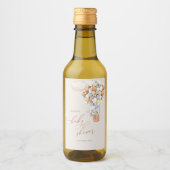 エレファントバルーン赤ちゃんシャワーミニワインラベル ワインラベル (正面)