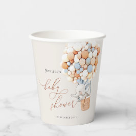 エレファントバルーン赤ちゃんシャワー紙カップ 紙コップ