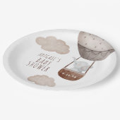 エレファントバルーン赤ちゃんシャワー ペーパープレート (アングル)