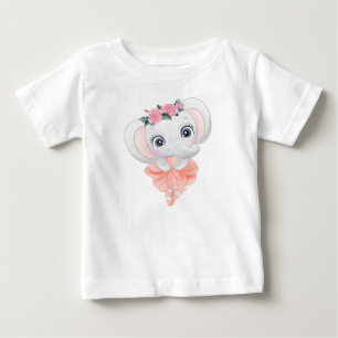 エレファントバレリーナ ベビーTシャツ