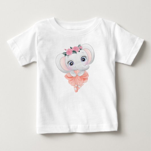 エレファントバレリーナ ベビーTシャツ (正面)