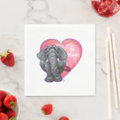 エレファントバレンタインデー スタンダードランチョンナプキン (インサイチュ)