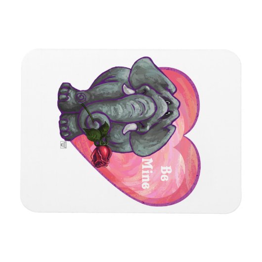 エレファントバレンタインデー マグネット (横)