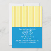 エレファントバースデーパーティーフォト招待状 招待状 (裏面)