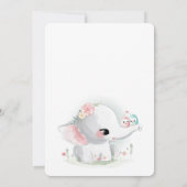 エレファントパステルウォーターカラーサンキューカード サンキューカード (裏面)