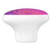 エレファントパープルピンクオレンジ&金ゴールドシックグラム セラミックノブ (側面)