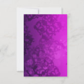 エレファントパープルピンクオレンジ&金ゴールドテーブル番号 招待状 (裏面)