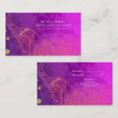 エレファントパープルピンクオレンジ&金ゴールドフレンド参照 紹介カード (正面/裏面)