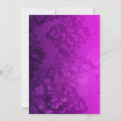 エレファントパープルピンクオレンジ&金ゴールド招待状 招待状 (裏面)