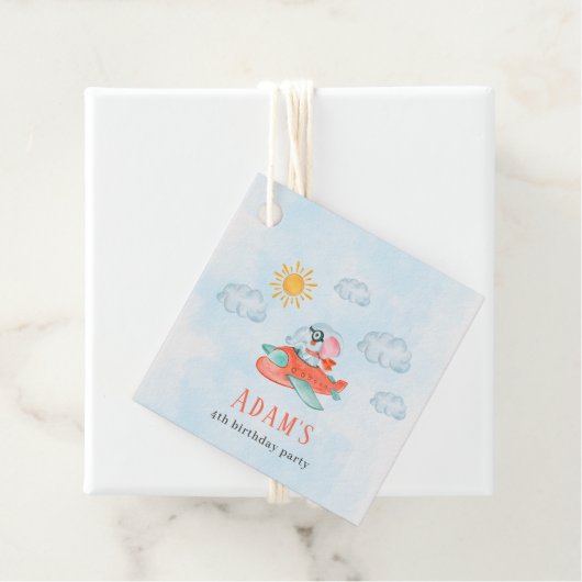 エレファントピロテ誕生日パーティーメッセージカード フェイバータグ (インサイチュ)