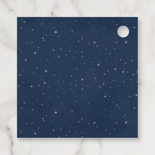 エレファントピンクとネイビー赤ちゃんシャワーありがとう フェイバータグ (裏面)