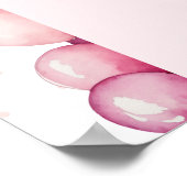 エレファントピンクバルーンガールベビーシャワーへようこそ ポスター (角)