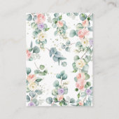 エレファントピンクパープルフローラリーフィーブックスベビー エンクロージャーカード (裏面)