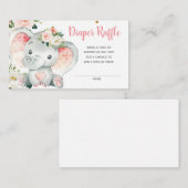 エレファントピンクフローラおむつラッフルエンクロージャカード エンクロージャーカード (正面/裏面)