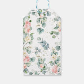 エレファントピンクフローラシャワーおむつラッフルカード ギフトタグ (裏面)