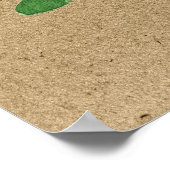 エレファントピンクフローラ子供部屋プリント ポスター (角)