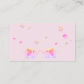 エレファントピンク/パープルガールズおむつラッフル エンクロージャーカード (裏面)