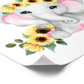 エレファントピーナッツの赤ちゃん女の子シャワーの数を推測 ポスター (角)