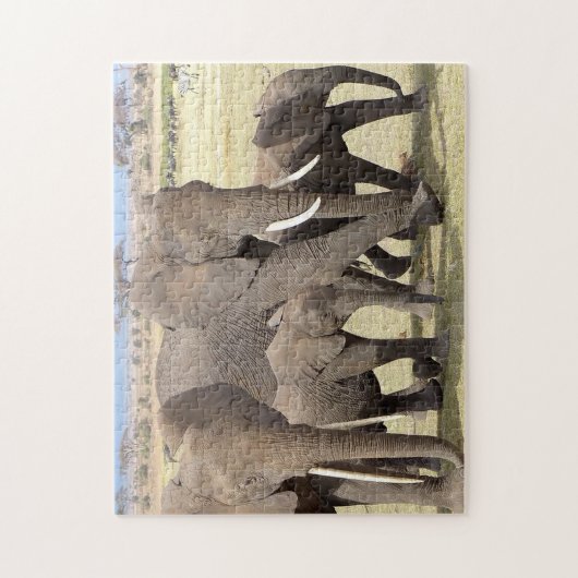 エレファントファミリージグソーパズル ジグソーパズル (縦)