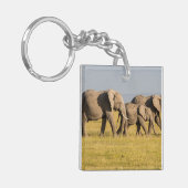 エレファントファミリー歩く キーホルダー (正面左)