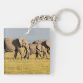 エレファントファミリー歩く キーホルダー (裏面)