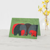 エレファントファミリー&セブンプリンシプルオブクワンザ カード (黄色い花)