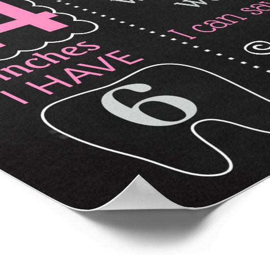 エレファントファースト誕生日黒板看板 ポスター (角)