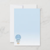 エレファントフォトバルーン男の赤ちゃんシャワーサンキュー サンキューカード (裏面)