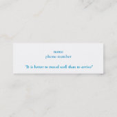 エレファントブッダ引用文 スキニー名刺 (裏面)