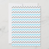 エレファントブルーとグレーの赤ちゃんシャワー サンキューカード (裏面)