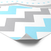 エレファントブルーとグレーベビーシャワーパーティー ポスター (角)