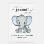 エレファントブルーウォーター色男の赤ちゃんシャワーフロステッド アクリルサイン