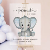 エレファントブルーウォーター色男の赤ちゃんシャワーフロステッド アクリルサイン