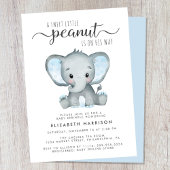 エレファントブルーウォーター色男の赤ちゃん散布 招待状