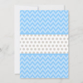 エレファントブルーグレーベビーシャワー招待状 招待状 (裏面)